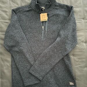 Eddie Bauer Men's Blue Quarter-Zip Sweater